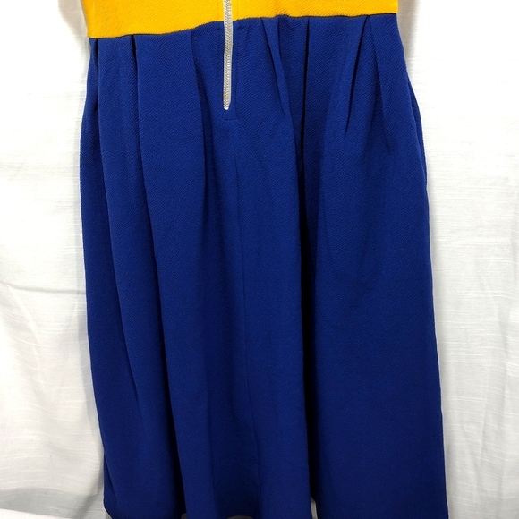 Lularoe Amelia Pleated Color Block Pleated Flowy Midi Dress - Picture 13 of 14